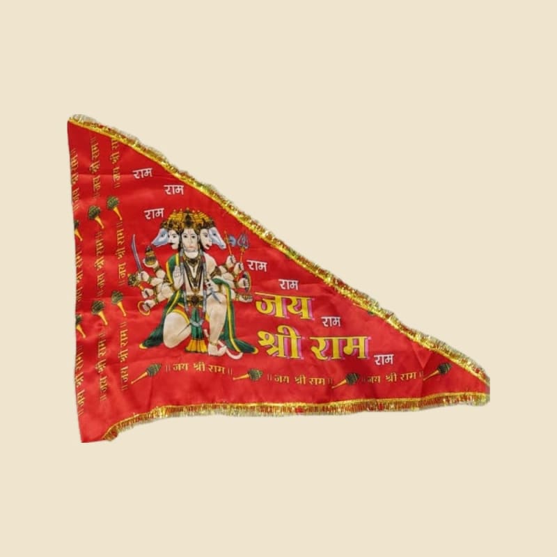 Jai Shri Ram Flag on a warm ivory background