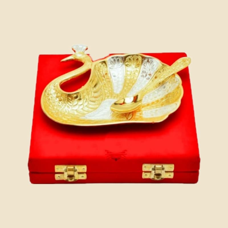 Swan Bowl Gift Set on a warm ivory background