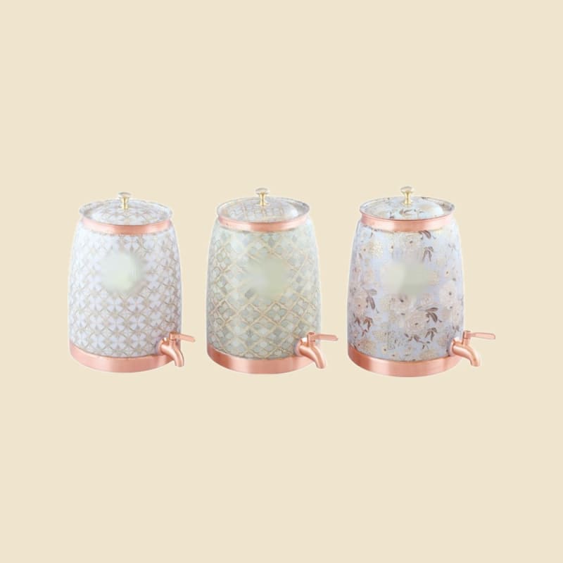 3D Meena Jaldhara Water Dispenser, Design 2 on a warm ivory background