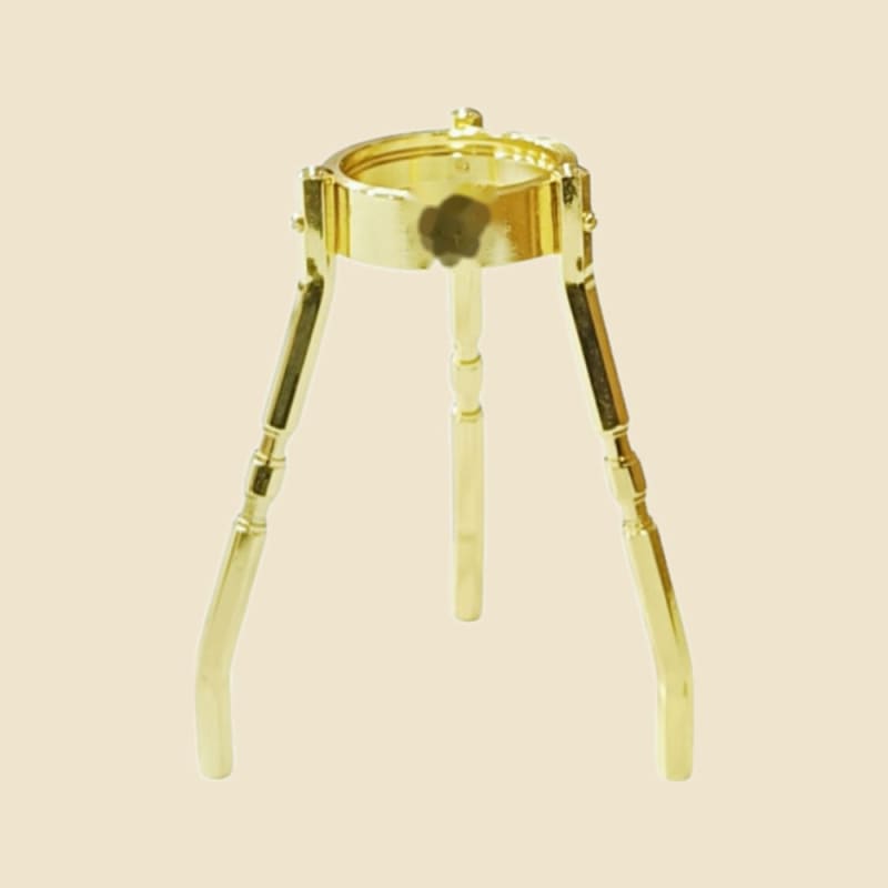 Brass Sheet Tripai (Kalash Stand) on a warm ivory background