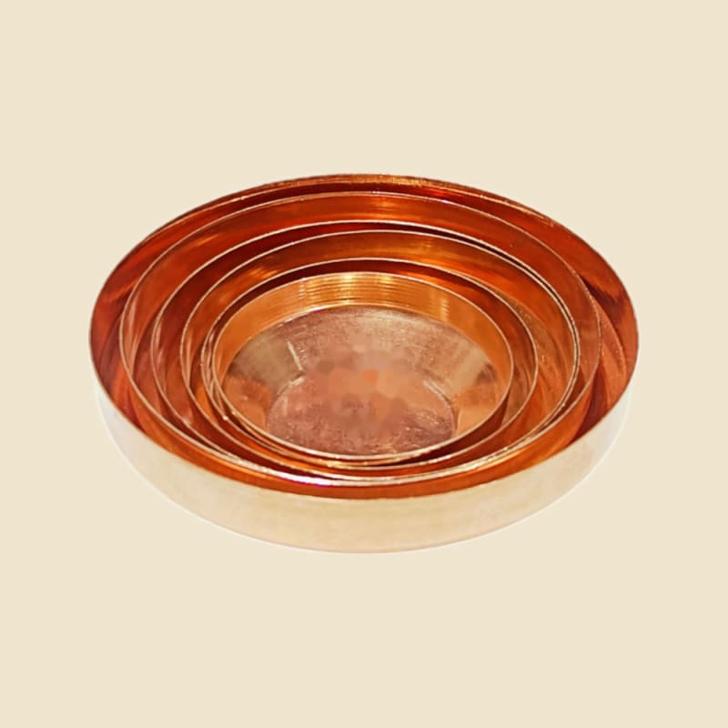 Copper Patti Tarbana (Tray) on a warm ivory background