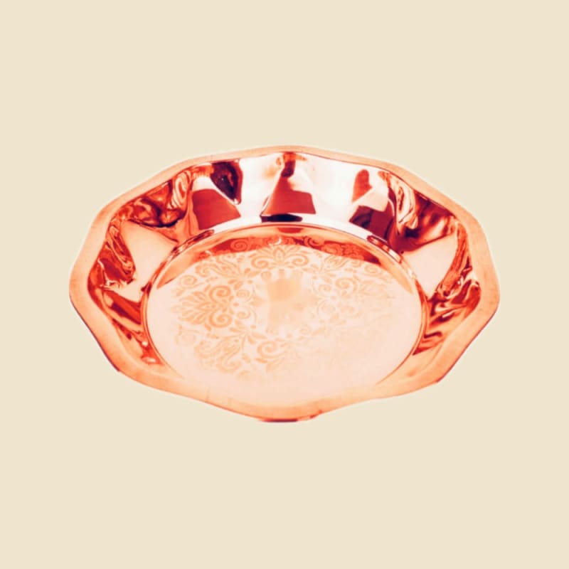 Copper Wedding Laser Parat on a warm ivory background