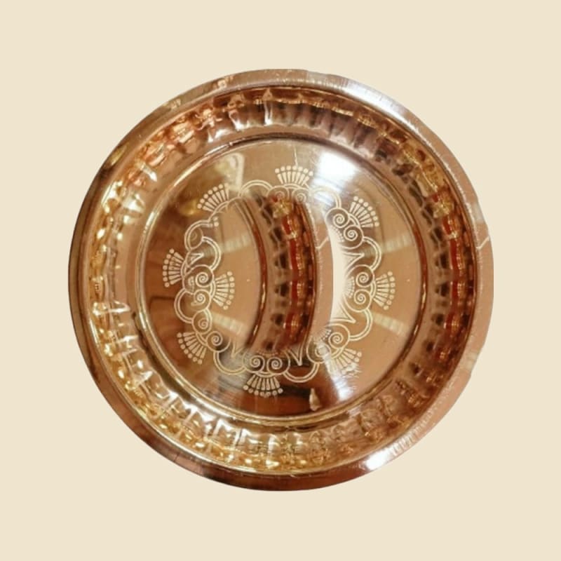 Copper Vintage Plate on a warm ivory background