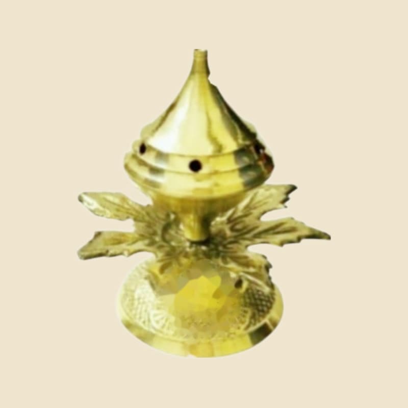 Brass Neem Agardan on a warm ivory background