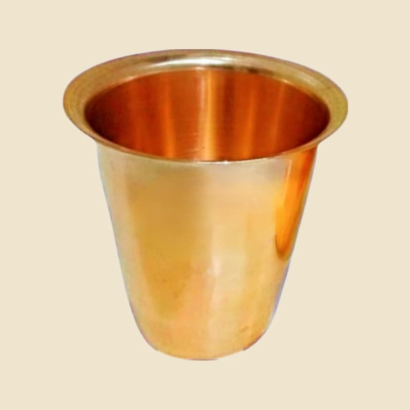 Copper Coffee Glass on a warm ivory background