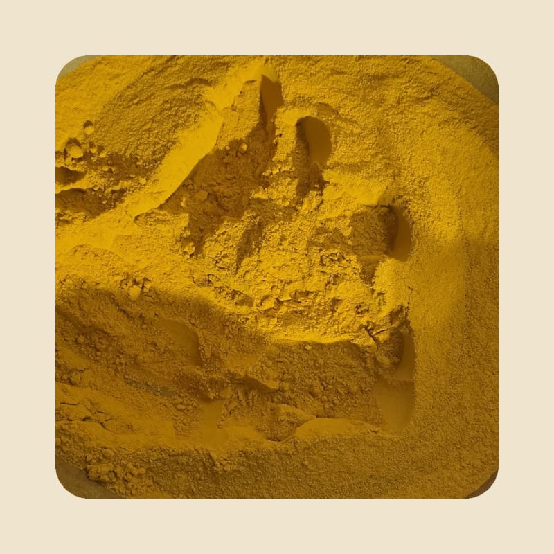 Haldi (Turmeric) Puja Powder, Bulk on a warm ivory background