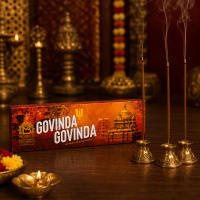 Chaitanya Global Govinda Govinda Premium Incense — Tirupati Balaji devotional packaging
