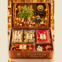Tulsi Vivah Ceremony Kit — open box showing contents