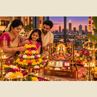 Bathukamma flower arrangement with kit’s Gauramma at centre