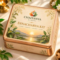Chaitanya Global Ayurvedic Dinacharya Kit — copper tin with sunrise lid