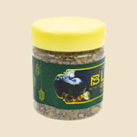 Loban powder jar showing the resin grains