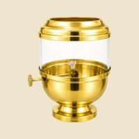 Brass Akhand Diya with Glass Chimney, another design or size