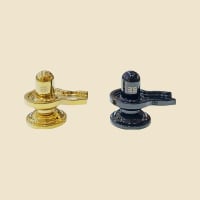 Brass and Black Stone Shivling Set, another design or size