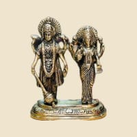 Brass Laxmi Narayan Murti, Special Finish, another view