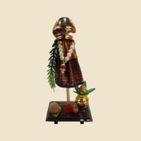 Decorative Gudi for Gudi Padwa on a warm ivory background