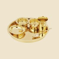 Brass Thali Set, another design or size