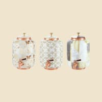 Meena 3D-Print Copper Water Dispenser on a warm ivory background