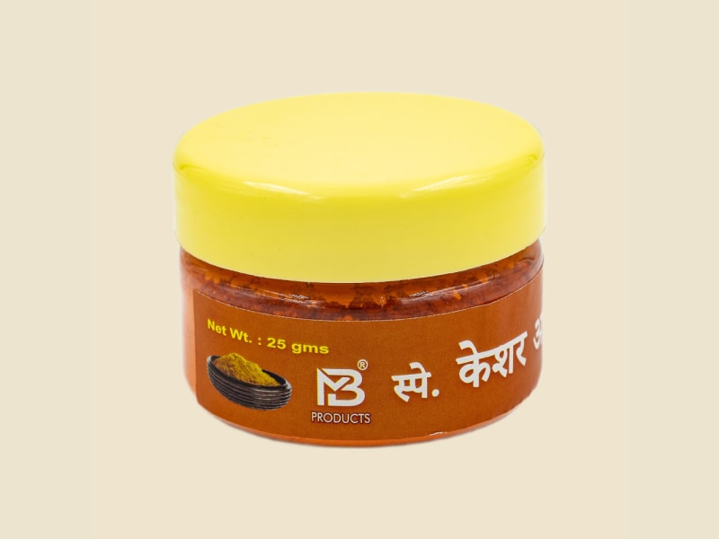 Kesar Ashtagandh 25 g jar with Hindi label