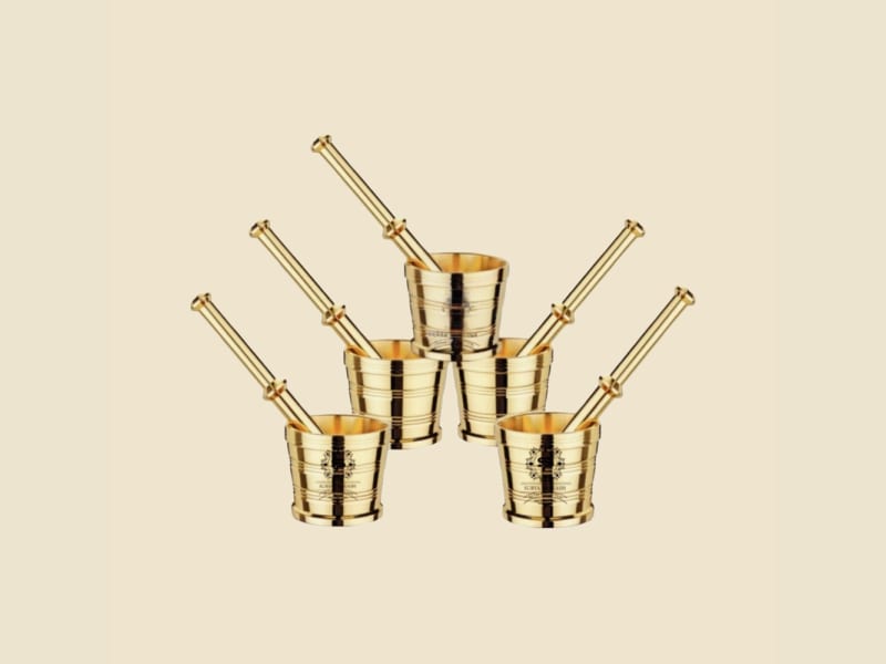 Brass Kitchen Tools on a warm ivory background
