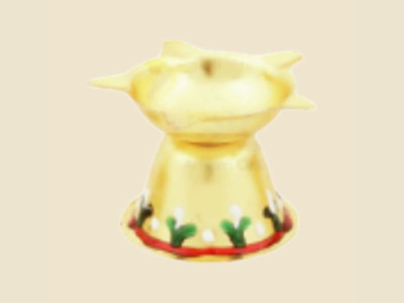Meenakari Diya on a warm ivory background