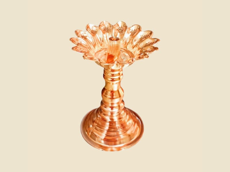 Copper Devdas Samai on a warm ivory background