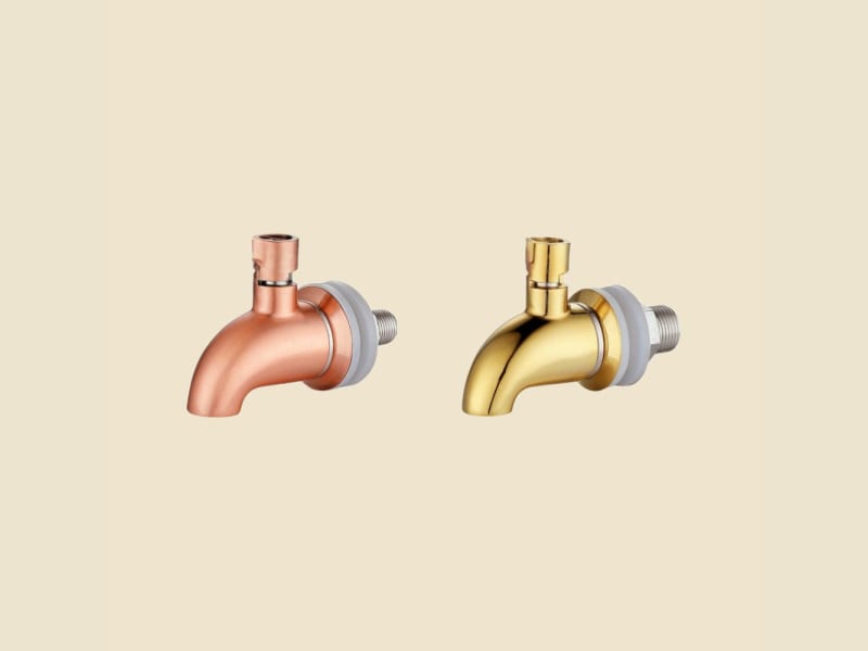 Brass Russian Tap on a warm ivory background
