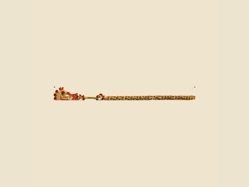 Diamond Bansari for Krishna, 8 Inch (CI 37) on a warm ivory background