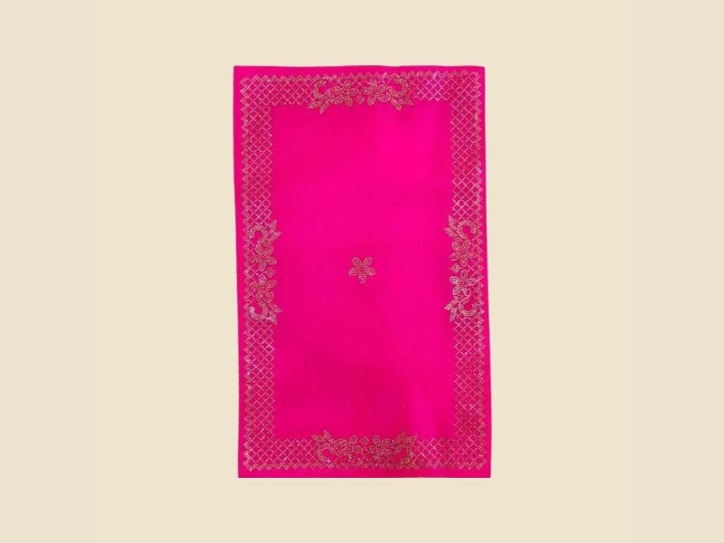 Diamond Design Puja Aasan, Mixed Colours (CI 6432) on a warm ivory background