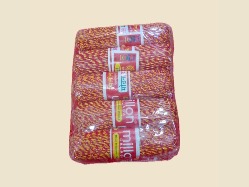 Moli (Kalawa) Thread, Bulk Packs on a warm ivory background