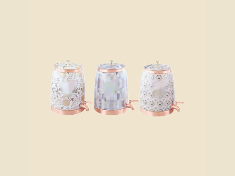 3D Meena Jaldhara Water Dispenser on a warm ivory background