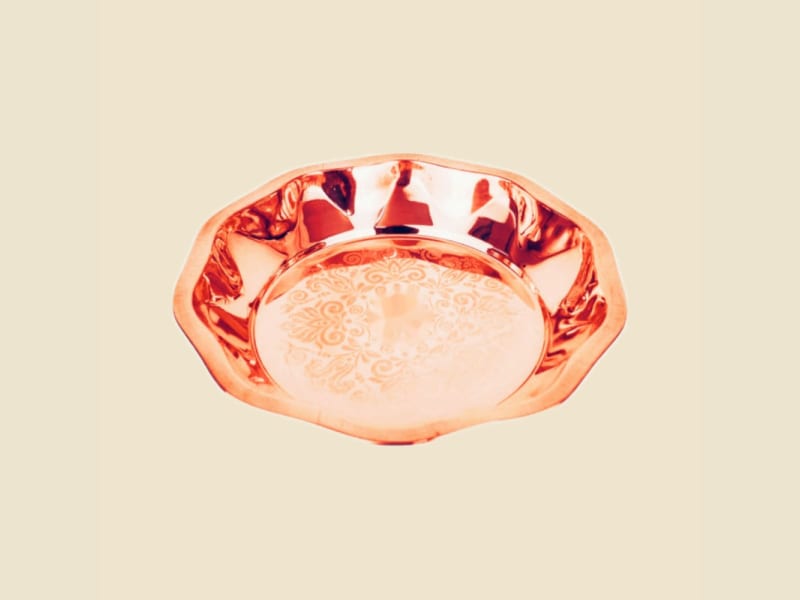 Copper Wedding Laser Parat on a warm ivory background