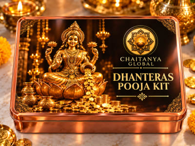 Dhanteras Silver Blessing Kit — closed box front view