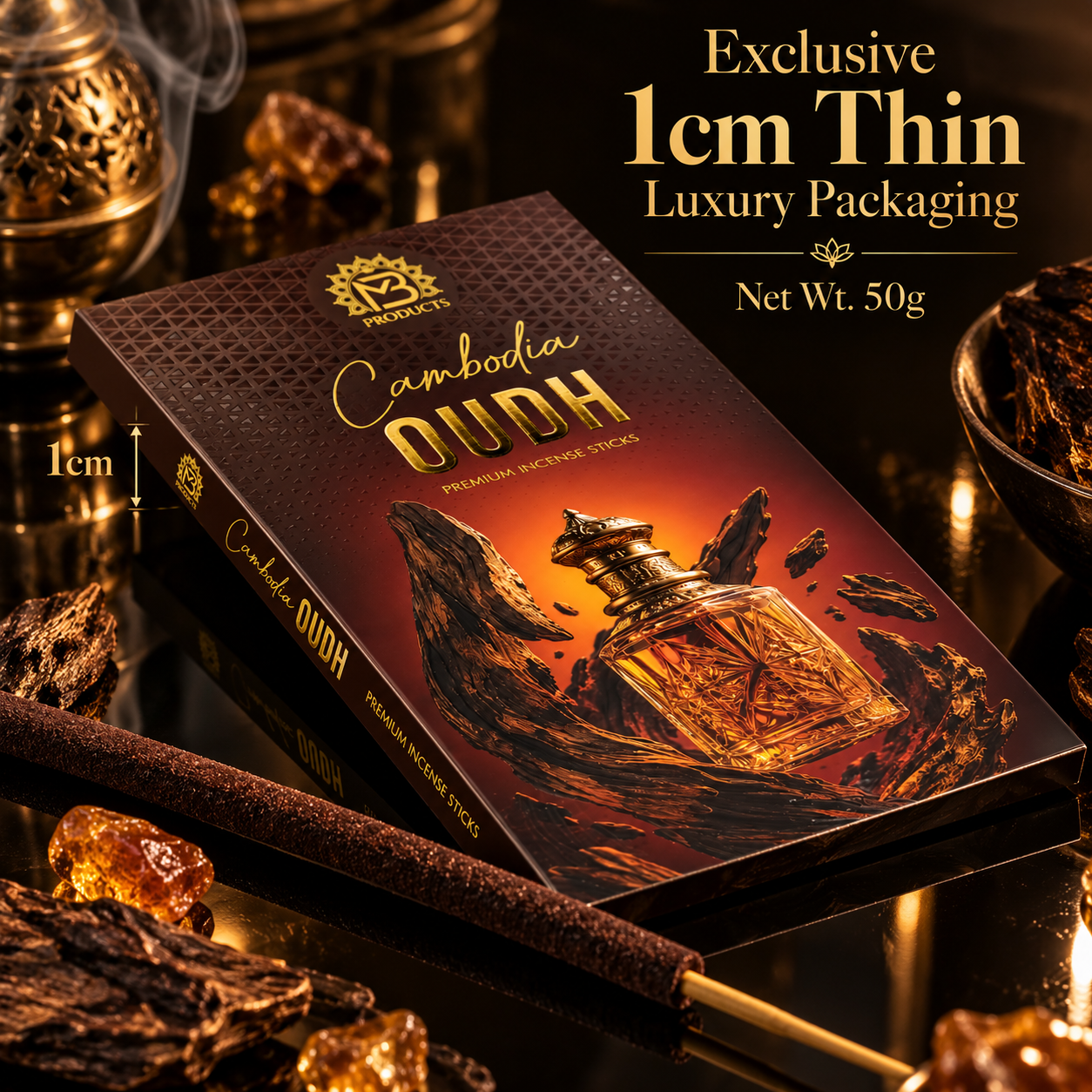 Cambodia Oudh Premium Incense Sticks — Rich Cambodian Agarwood