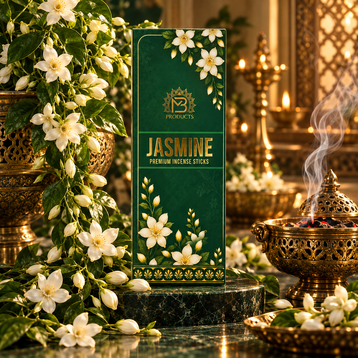 Jasmine Premium Incense Sticks — Sweet Floral Aroma