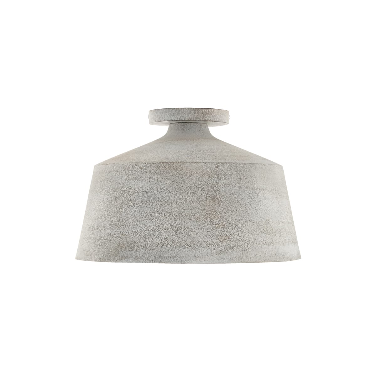 14"W x 9"H Quarry 1-Light Tapered Metal Semi Flush in Stucco