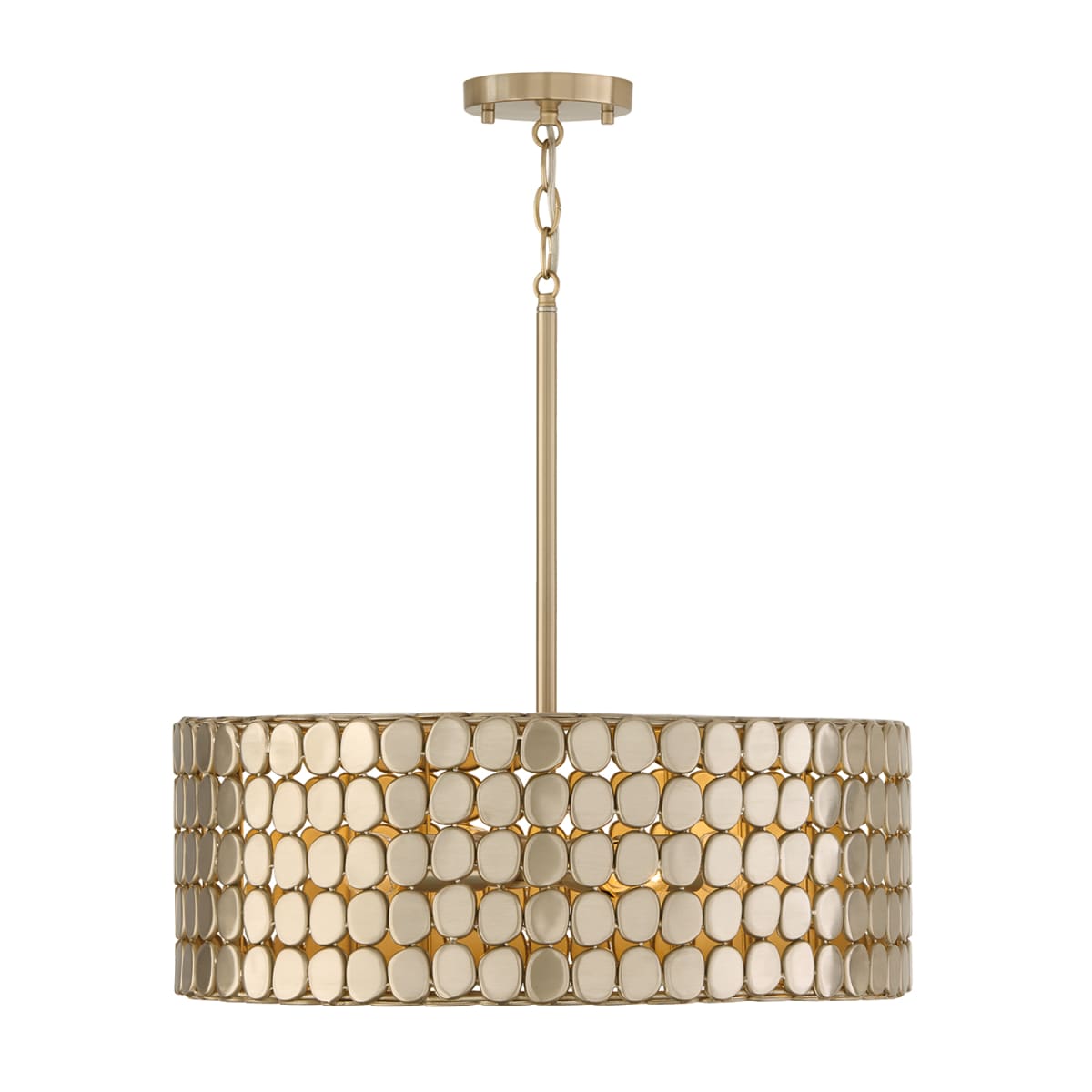 23" W x 8.25" H 1-Light Medallion Pendant in Champagne Brass