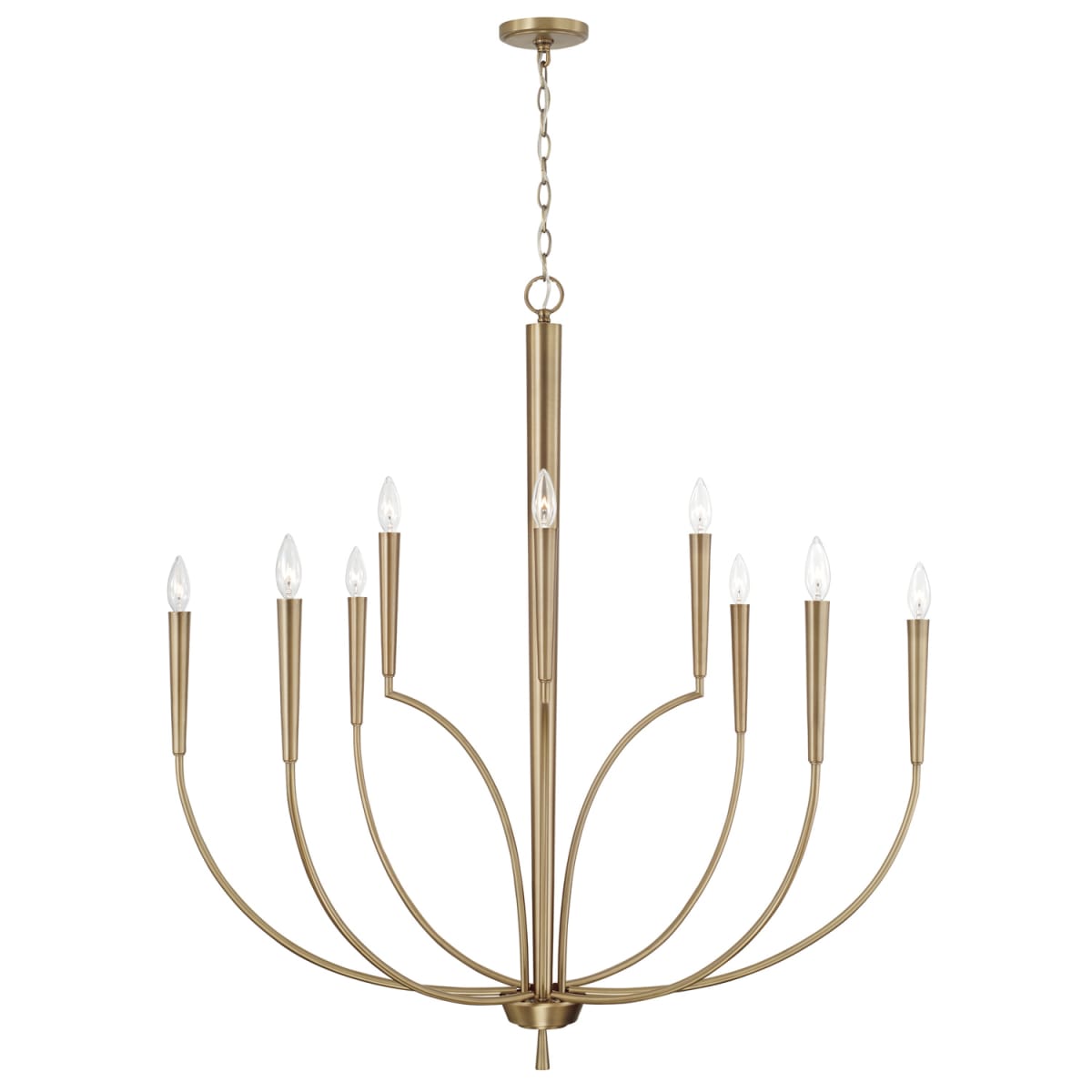 40" W x 43" H 10-Light Large Chandelier in Aged Brass