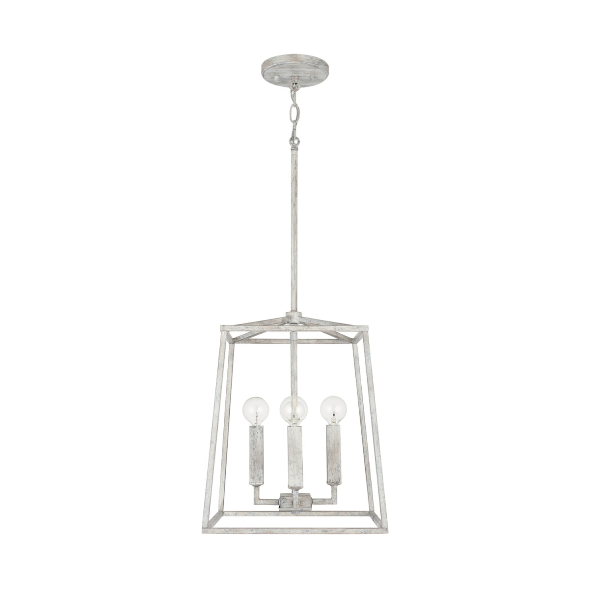 12" W x 15" H 4-Light Lantern Foyer Pendant in Mystic Sand