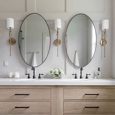 5" W x 27" H x 6" E 1-Light Torche Sconce in Aged Brass with White Fabric Shade