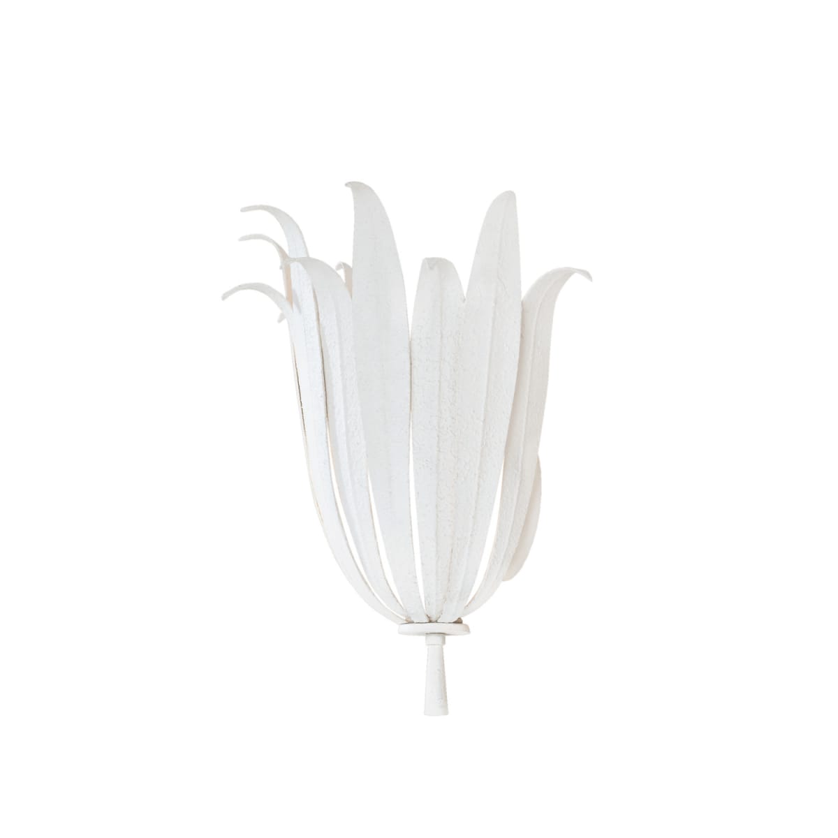 13"W x 13.75"H 1-Light Botanical Sconce in Textured White