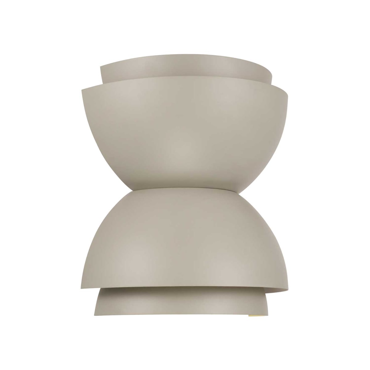 12" W x 12.75" H 2-Light Modern Tiered Dome Bowl Dual Sconce in Taupe