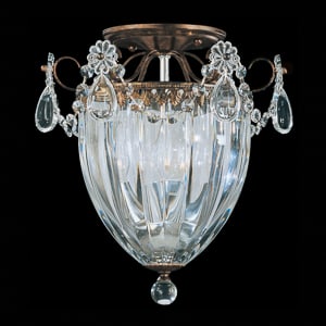 Bagatelle 3 Light 120V Semi-Flush Mount in Heirloom Bronze with Clear Radiance Crystal