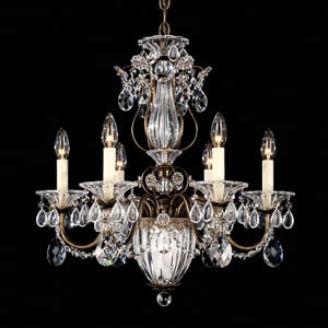 Bagatelle 7 Light 120V Chandelier in Antique Silver with Clear Radiance Crystal