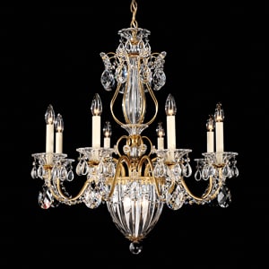 Bagatelle 11 Light 120V Chandelier in French Gold with Clear Heritage Handcut Crystal