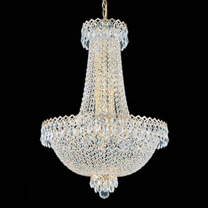 Camelot 12 Light 120V Chandelier in Polished Silver with Clear Optic Crystal
