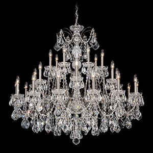 Century 28 Light 120V Chandelier in Etruscan Gold with Clear Heritage Handcut Crystal
