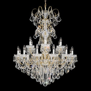New Orleans 18 Light 120V Chandelier in Heirloom Gold with Clear Radiance Crystal