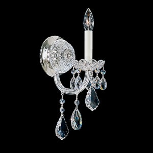 Olde World 1 Light 120V Wall Sconce in Aurelia with Clear Radiance Crystal