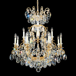 Renaissance 13 Light 120V Chandelier in French Gold with Clear Radiance Crystal