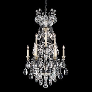 Renaissance 10 Light 120V Chandelier in Heirloom Bronze with Clear Heritage Handcut Crystal